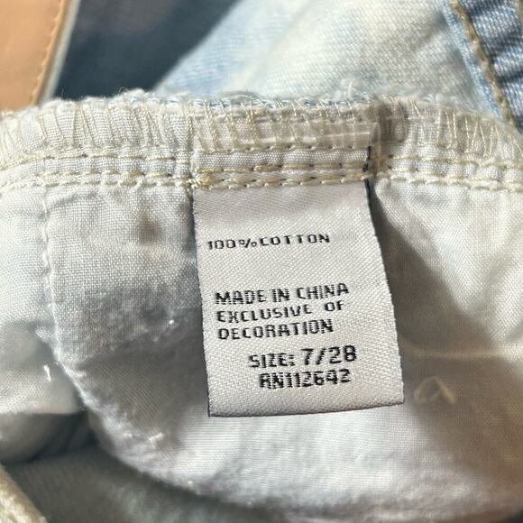 Blue Savvy Shorts Womens 7/28 Blue Distressed Light Wash Cutoff Shorts - Picture 6 of 8